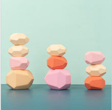 Load image into Gallery viewer, Educational Creative Wooden Colored Stacking Balancing Stone Building Blocks Hot
