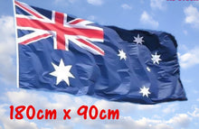 Load image into Gallery viewer, 90cm x 180cm Large Australian Aussie Flag Australia Day Oz Heavy Duty Outdoor
