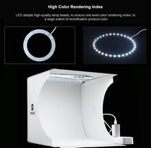 Load image into Gallery viewer, 20cm Ring Lightbox Folding Portable Photo Studio Box Photography 6 Backdrops
