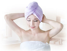 Load image into Gallery viewer, Quick Dry Microfibre Hair Drying Turban Bath Towel Head Wrap Hat Quick Dry
