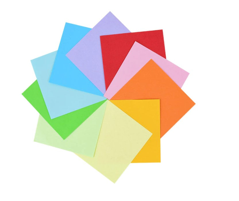 100 Sheets 10 Colours Origami Square Paper Craft Folding Paper Crane Craft