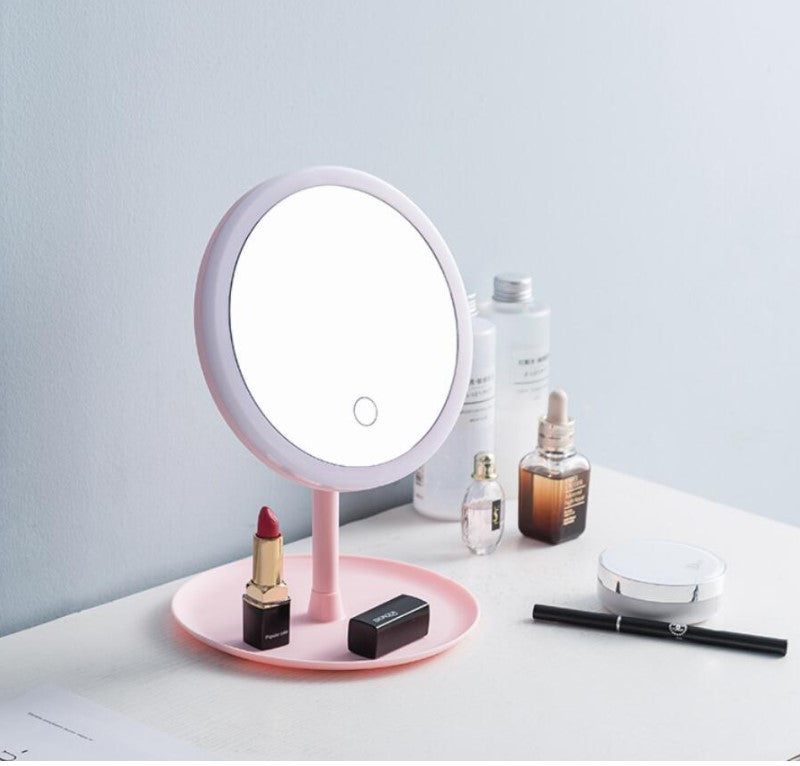 Rechargeable Led Light Makeup Mirror LED Face Mirror Adjustable Touch Dimmer