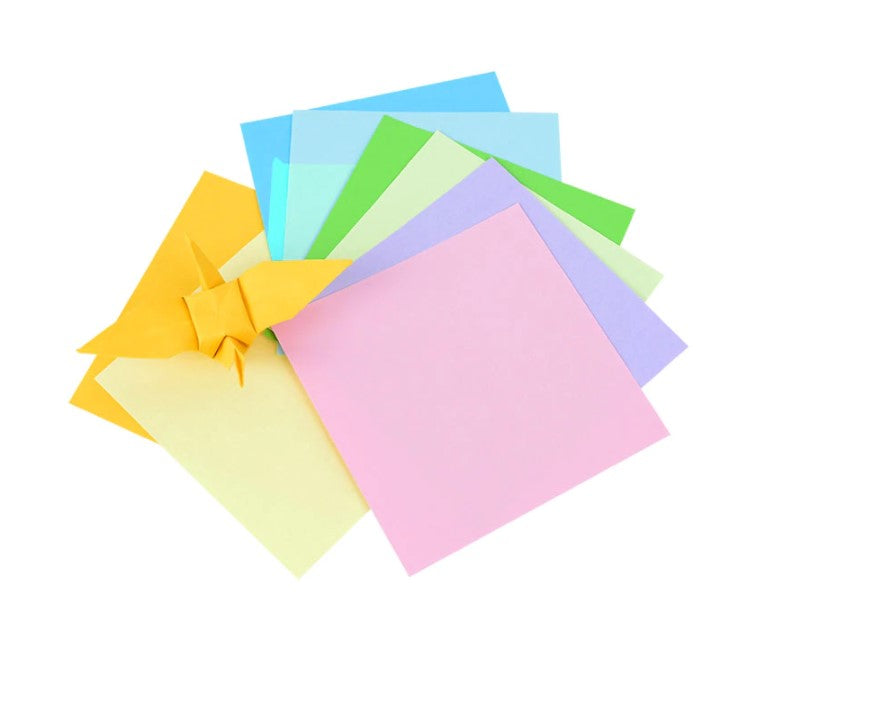 100 Sheets 10 Colours Origami Square Paper Craft Folding Paper Crane Craft