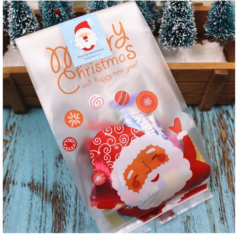 50 pcs Xmas Candy Packaging Bags Cookie Biscuit Gift Bags Christmas bag