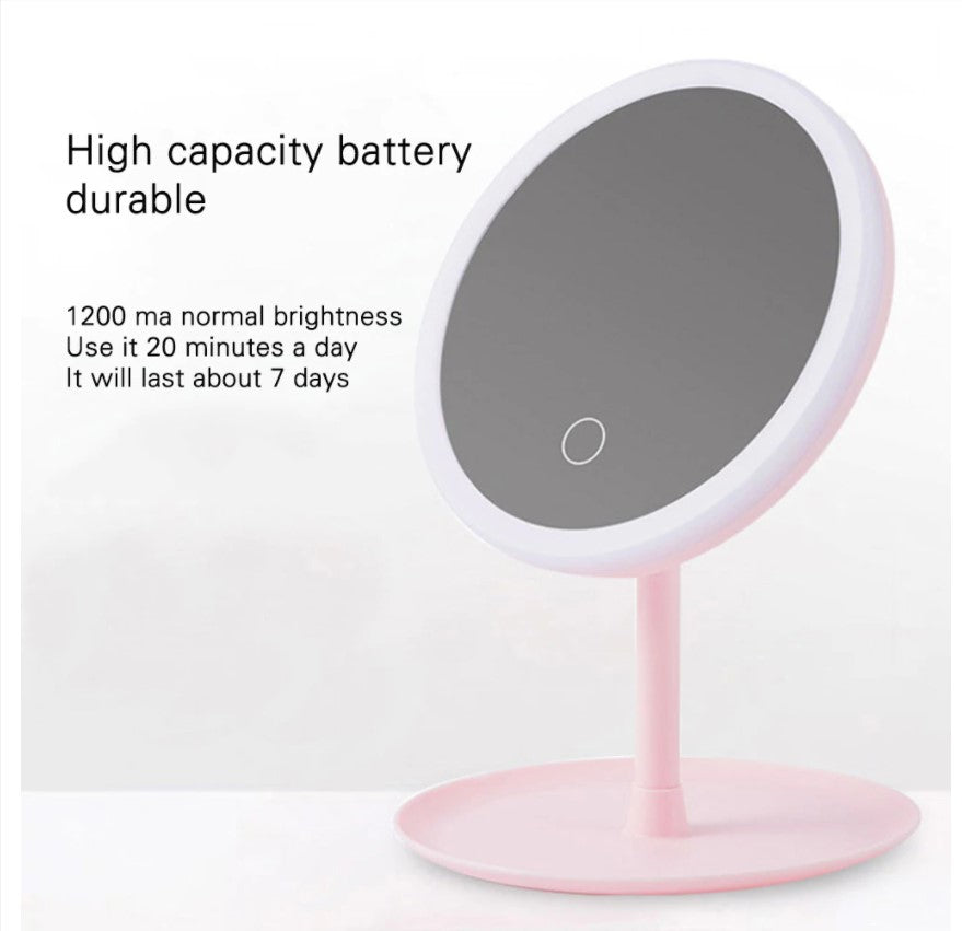 Rechargeable Led Light Makeup Mirror LED Face Mirror Adjustable Touch Dimmer