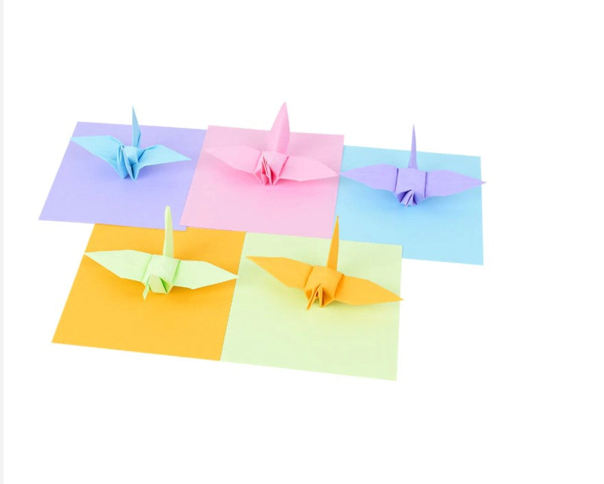 100 Sheets 10 Colours Origami Square Paper Craft Folding Paper Crane Craft