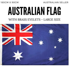 Load image into Gallery viewer, 90cm x 180cm Large Australian Aussie Flag Australia Day Oz Heavy Duty Outdoor
