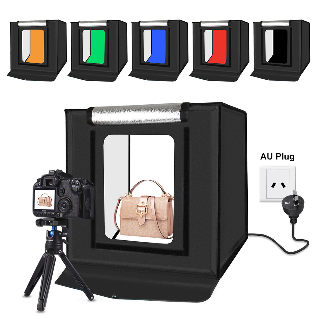PULUZ 40CM Photography Light Box Portable Photo Studio Shooting Tent Foldable Table top Mini LED lighting Kit with Integrated LED Lights