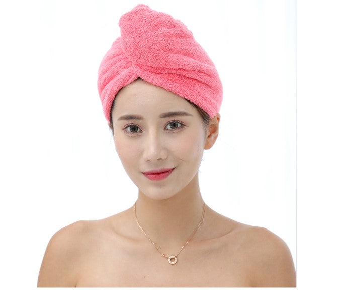 Quick Dry Microfibre Hair Drying Turban Bath Towel Head Wrap Hat Quick Dry