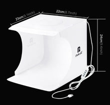 Load image into Gallery viewer, 20cm Ring Lightbox Folding Portable Photo Studio Box Photography 6 Backdrops
