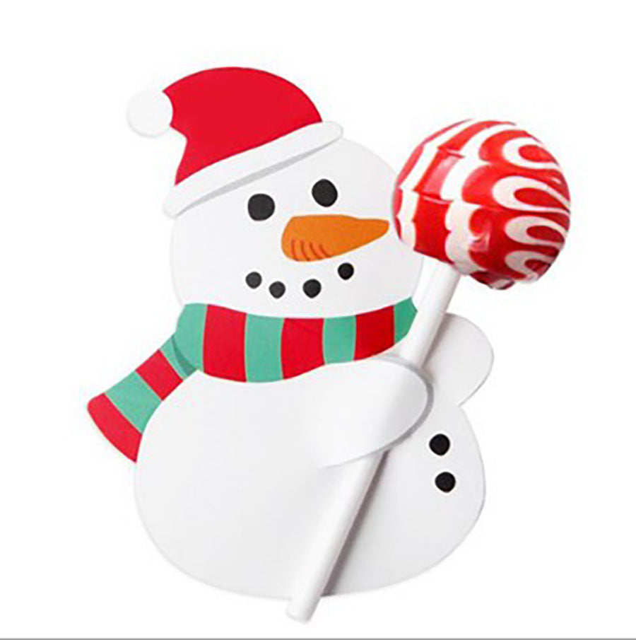 50PCS Christmas Party Lollipop Lolly Holder Sugar-loaf Paper Card Holder Santa