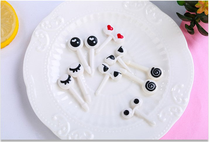 10PCS Decor Lunch Box Accessory Fruit Picks Kids' Animal Forks Food Mini Tool