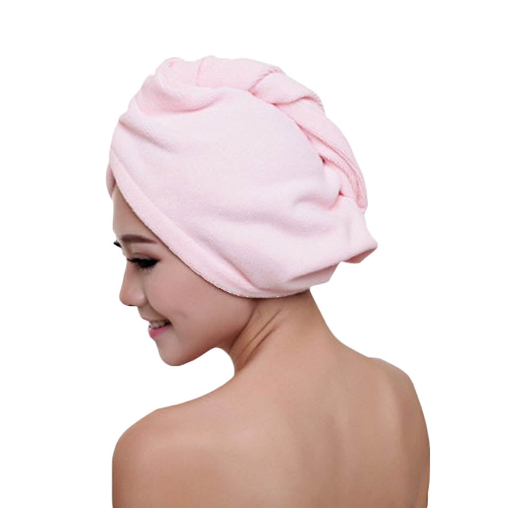 Quick Dry Microfibre Hair Drying Turban Bath Towel Head Wrap Hat Quick Dry